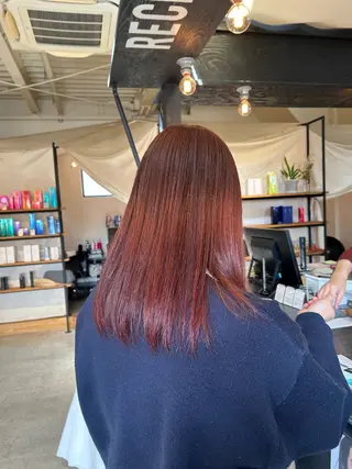 セミロング カラー 岡崎/オリーブ系/ 暖色系/さらのヘアスタイル