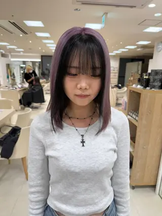 ミディアム カラー ヘアアレンジ 🍒KIKUCHI KANAE🍒のヘアスタイル