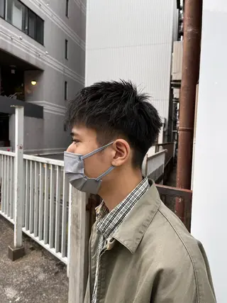 ショート メンズ 武井 弘希 ブリーチなしカラー✨のヘアスタイル