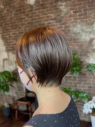 ショート カラー 韓国レイヤー✨ yasuko銀座のヘアスタイル