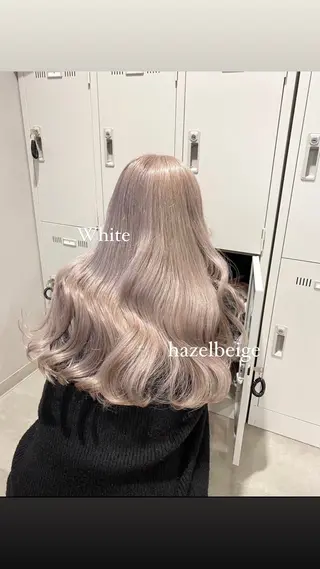 ロング カラー ダメージレスハイ トーン💖kanonのヘアスタイル