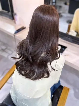ロング カラー レイヤー/ラベンダー オージュア/枝元唯のヘアスタイル