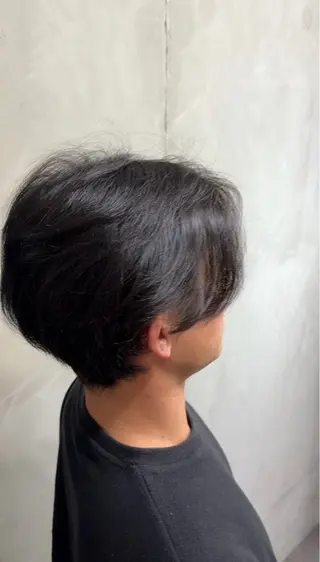 ミディアム パーマ メンズ 佐橋 大地のヘアスタイル