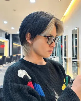 ショート カラー メンズ agee garden所属・くろき みらいのヘアスタイル