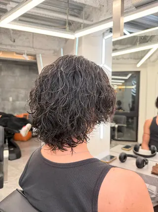 ミディアム パーマ メンズ メンズ特化美容師/ 四辻 凱斗のヘアスタイル