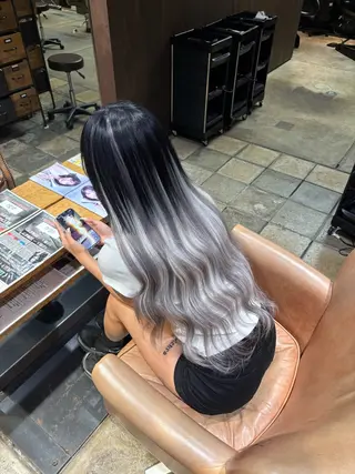 ロング カラー 朝斗/ブリーチなし ・Wカラー・エクステのヘアスタイル