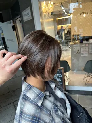 ショート カラー 脱白髪染め❕白髪 ぼかし特化🌟ヨコタのヘアスタイル