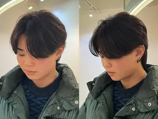 ショート パーマ メンズ センターパート職人 柏/メンズ/ ハルキのヘアスタイル