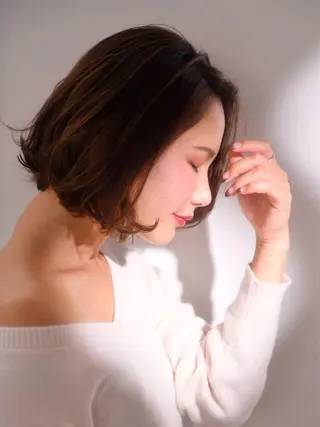 ミディアム カラー パーマ 【髪質改善師】 鈴木伸之介のヘアスタイル