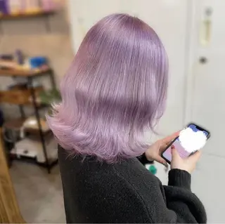 セミロング カラー MIRAC所属・Ryoichi⛓️ 韓国ヘア/ハイトーンのヘアスタイル