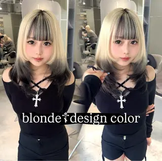 セミロング カラー GEM/ハイトーン /名駅/kanaeのヘアスタイル