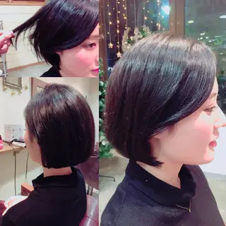 ショート ミディアム カラー hair salon Ranun髪質改善のヘアスタイル
