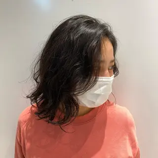 ミディアム パーマ 堀切 舞のヘアスタイル