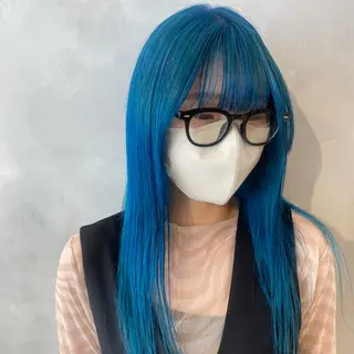 セミロング カラー デザインカラー/パー マ🦖外岡咲希🦖のヘアスタイル