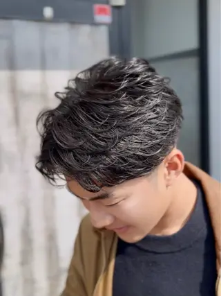 ショート パーマ メンズ Mens salon Ano.所属・石田 大成のヘアスタイル