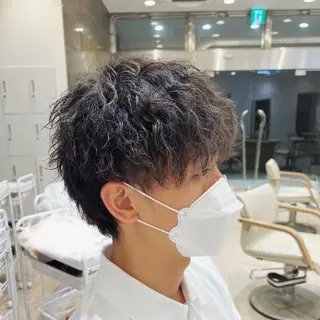 ショート パーマ メンズ 小林 優太　メンズパーマ✨のヘアスタイル