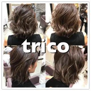 ミディアム カラー 似合わせ/ブリーチ カラー.岡田友仁のヘアスタイル