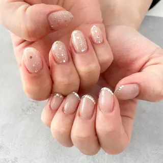 ネイル ゴテゴテ💙ワンホン リオナのネイルデザイン