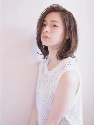 ミディアム カラー パーマ 小顔ショート✁ ⁂Yukari⁂のヘアスタイル