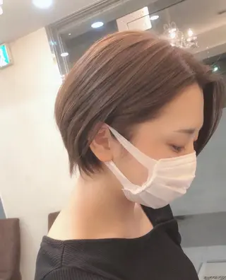 ショート カラー 艶グレージュカラー 美髪特化美容師のヘアスタイル