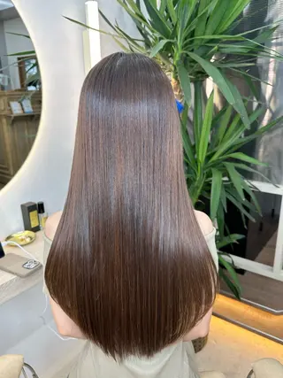 セミロング 天神橋筋　髪質改善 縮毛矯正　中川将彰のヘアスタイル