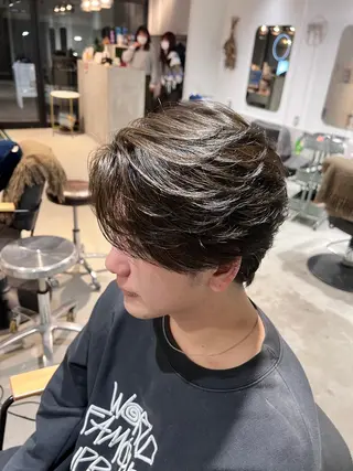 ミディアム パーマ メンズ メンズカットパーマ ✂️ JOYAのヘアスタイル