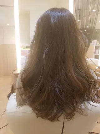 ロング カラー パーマ 髪質改善/ハイライト 小林秀樹のヘアスタイル