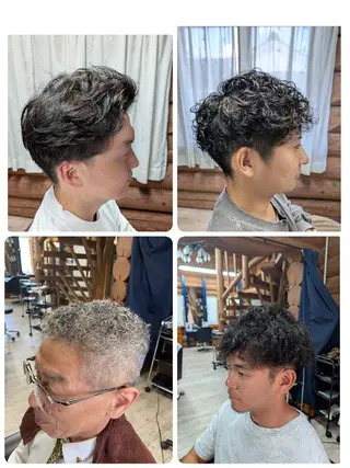メンズ パーマ 本田 圭輔のヘアスタイル