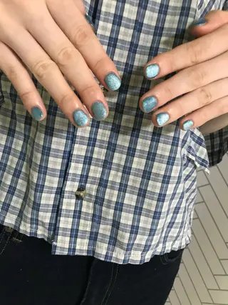 ネイル Shis_🦄shi 韓国風キラキラネイルのネイルデザイン