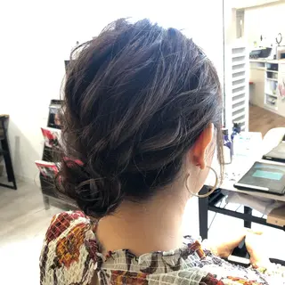 ミディアム ヘアアレンジ HAIR STUDIO  buzz所属・金子 富士のヘアスタイル