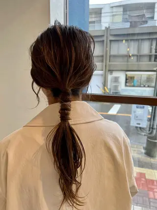 ロング カラー ヘアアレンジ letterby novel  はるみのヘアスタイル