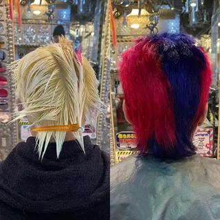 ショート カラー ヘアアレンジ メンズ haco+所属・🌈派手髪エクステ ブレイズ🌈ひろとのヘアスタイル