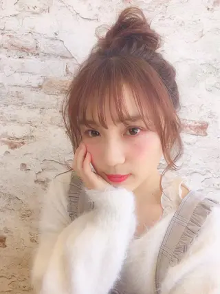 セミロング ヘアアレンジ 當間 大知のヘアスタイル