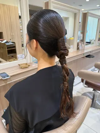 ロング ヘアアレンジ 韓国ヘアメイク🎀/ 縮毛矯正✨山本媛香のヘアスタイル