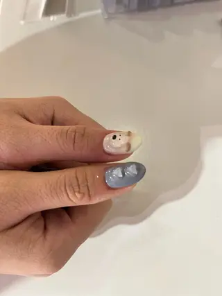 ネイル 0203ムニムサン 💙Harukaのネイルデザイン