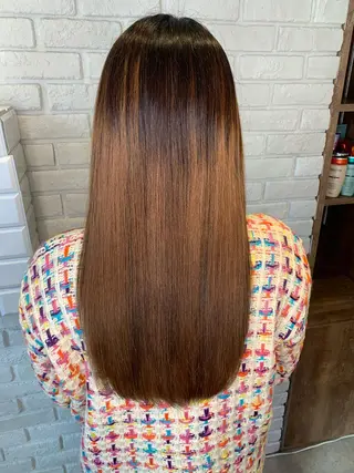 ロング パーマ 髪質改善/縮毛矯正 艶カラー/珠聡のヘアスタイル