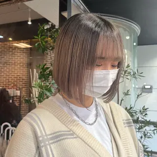 ショート ボブ/暖色カラー コウボヒカルのヘアスタイル