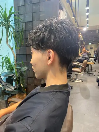ショート パーマ メンズ 韓国ヘア/銀座/艶髪 /MINX/ウチダのヘアスタイル