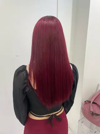 セミロング カラー 大人っぽ♡上品な暖色 ♡ブリーチなし♡のヘアスタイル