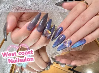 ネイル リボン、ガーリー パーツ放題専門店のネイルデザイン