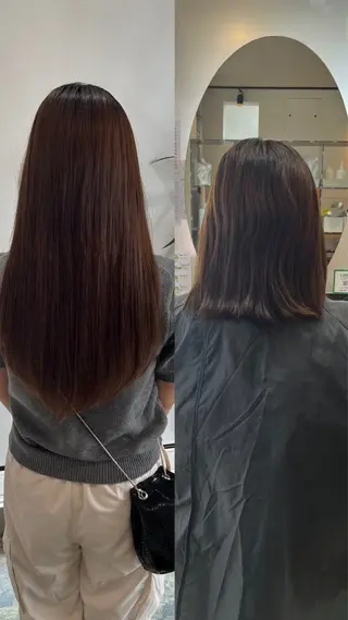 ミディアム 野村 奈里亜のヘアスタイル