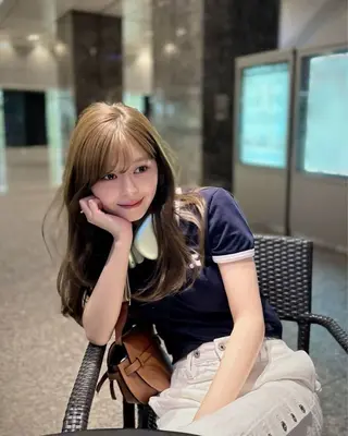 ロング カラー 莉乃/縮毛矯正/髪質 改善/艶カラーのヘアスタイル