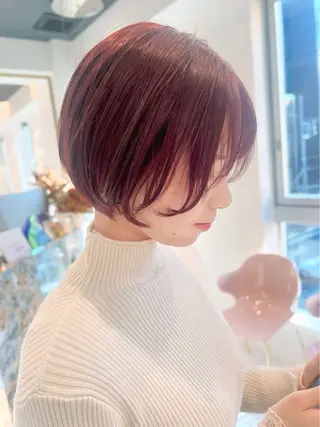 ショート カラー ショート/丸み/ 小顔/ERIのヘアスタイル