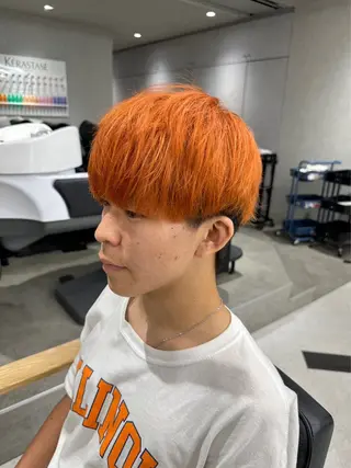 ショート カラー メンズ 暖色/艶髪/ 透明感カラー/なおとのヘアスタイル