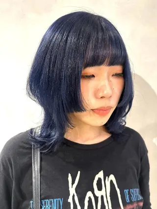 ミディアム カラー デザインカラー/パー マ🦖外岡咲希🦖のヘアスタイル