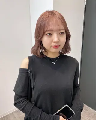 ミディアム 🎀ハイトーン・ボブ 心斎橋【あやか】🎀のヘアスタイル