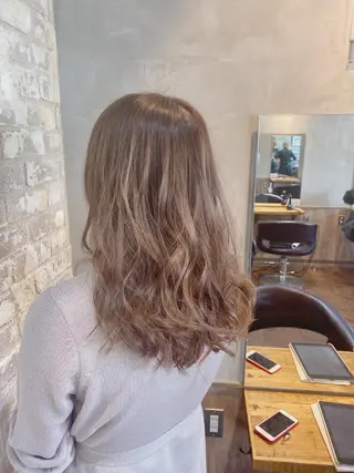 ミディアム カラー ナナシ所属・✨髪質改善/縮毛矯正 木村和司✨のヘアスタイル