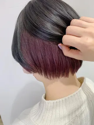 ショート カラー ヘアアレンジ 近藤千翔🩵 髪質改善Periodのエステ・リラクイメージ
