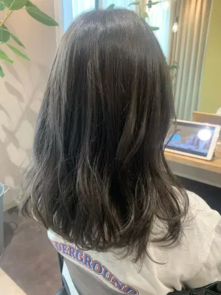 ミディアム カラー hub hair レイヤー/透明感のヘアスタイル