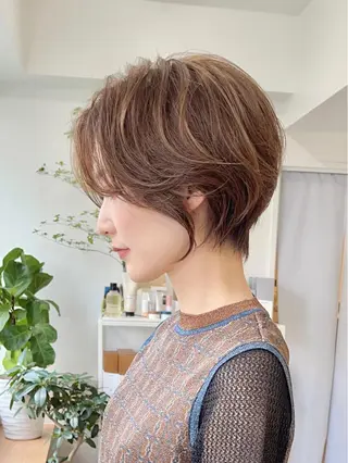ショート カラー 山下夕月 ショート🫧ボブのヘアスタイル